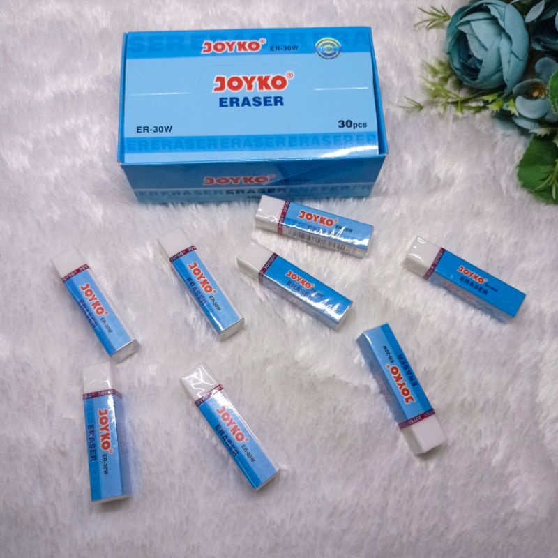 

Stip karet Penghapus Pensil Putih Joyko 6pcs Eraser
