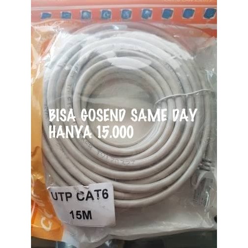 Kabel LAN 15m 15 Meter kabel internet UTP CAT6 siap pakai