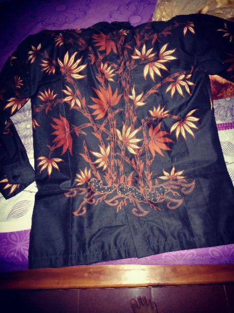 Bswart Batik Hrb026 Kenongo Hem Pendek Padi Pekalongan M L Xl Batik Pria Murah Modern Grosir