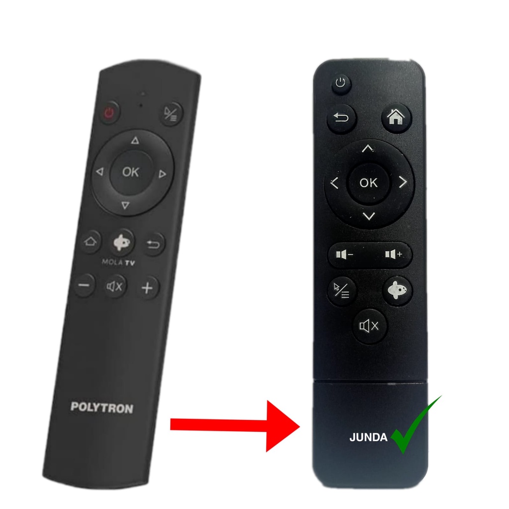 REMOTE MOLA TV  POLYTRON JUNDA RM-012 SEPERTI ORIGINAL