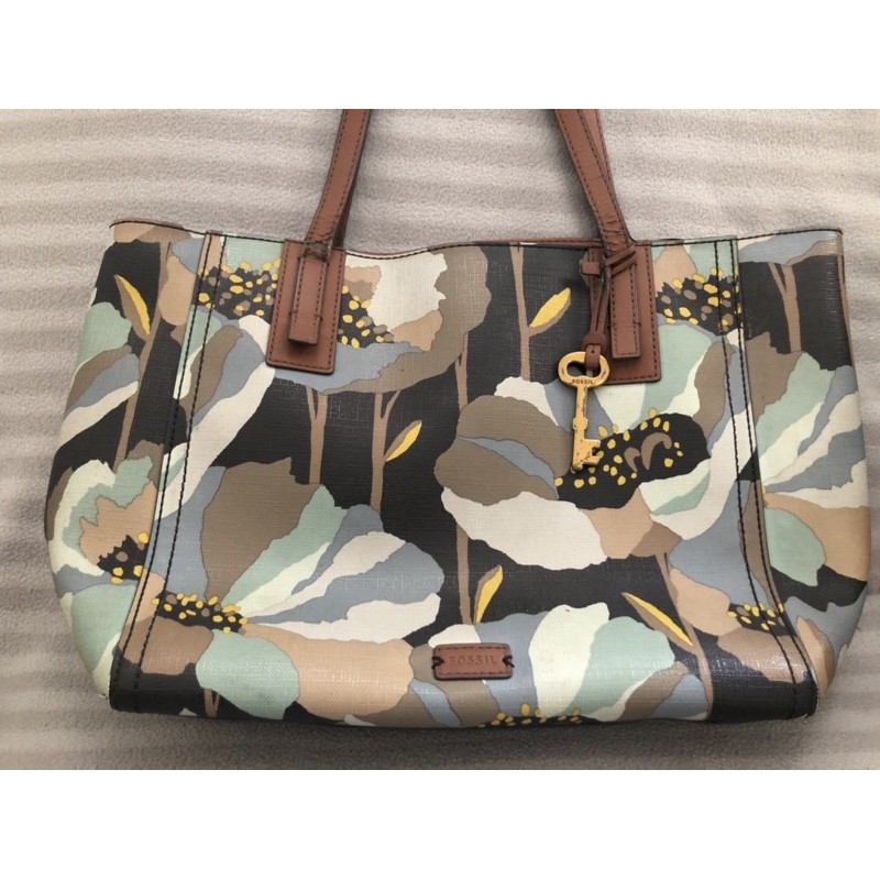 [preloved] tas Fossil Rachel Flower // tote bag fossil // tas fossil