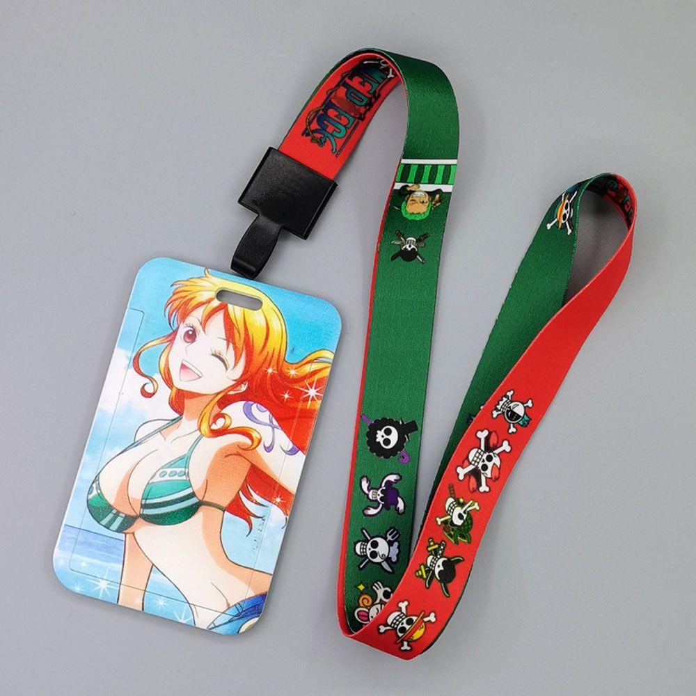 QUINTON Gifts Protective Cover Cute ID Bus Cards Cover Luffy Card Holder Luffy Multi-Function Japanese Anime Cartoon Nami Hot Blood Anime Cards Sleeve