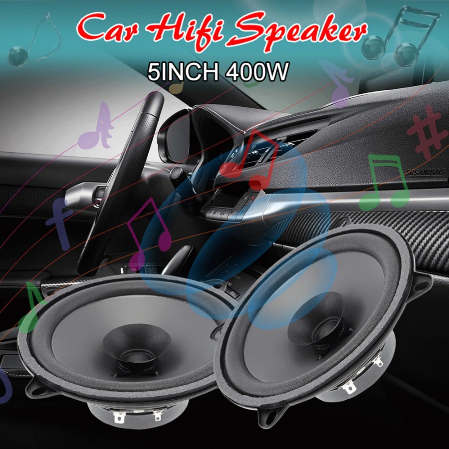 Speaker Subwoofer Mobil HiFi 5 Inch 400W 1 PCS - TS-501 - Black