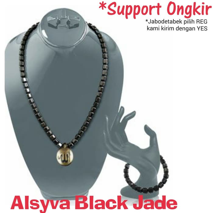 TERLARIS       Alsyva Black Jade ( Kalung dan Gelang Alsyva)        stok terbatas