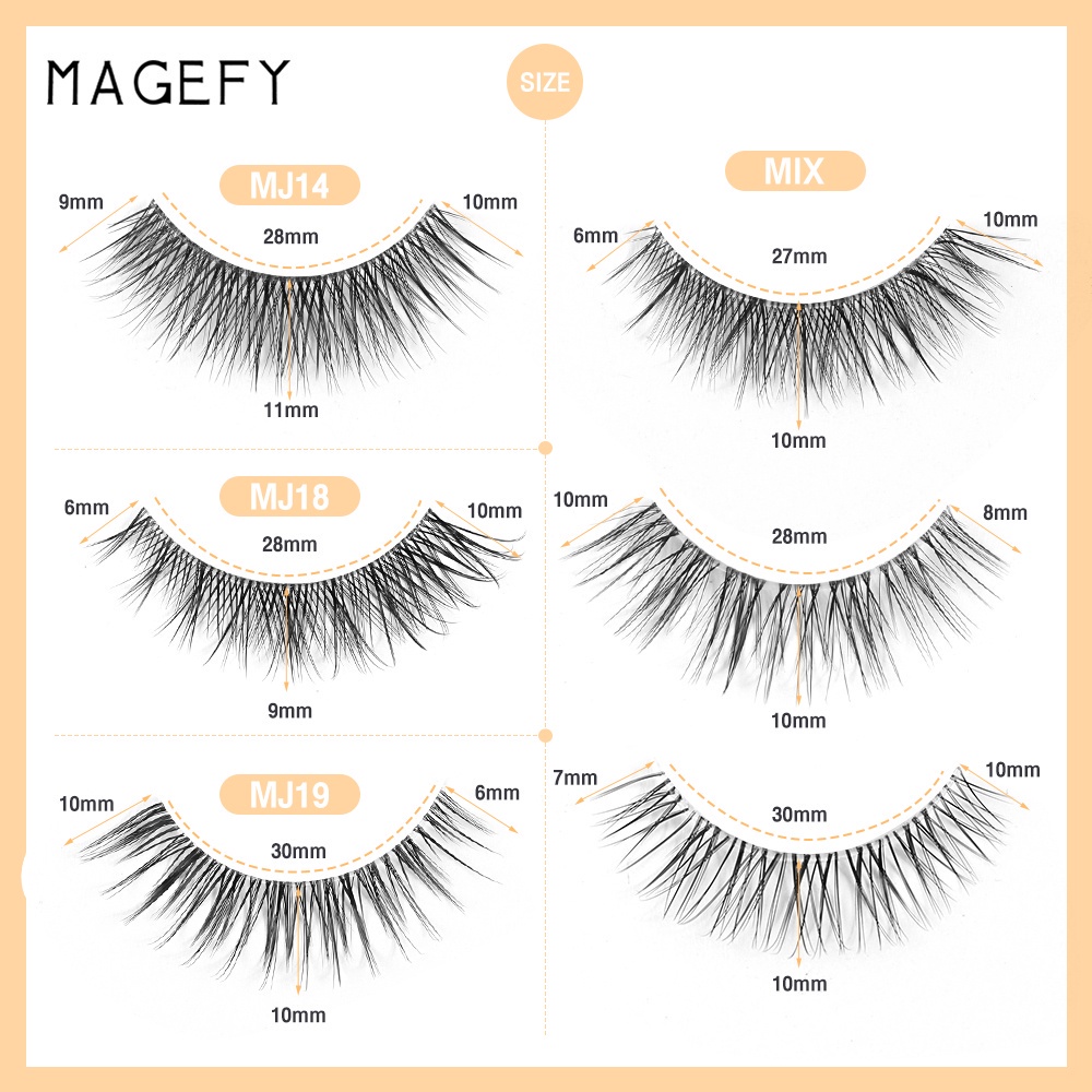 [MAGEFY7214]Pengiriman sangat cepat-3 Pasang/Set Bulu Mata Palsu Tanam Spike False Lashes Paket Eyelash Extension Lembut