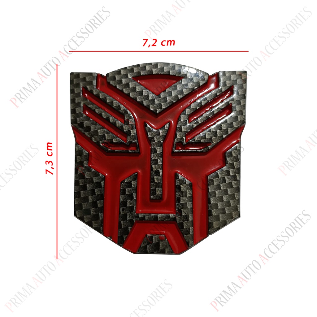 Emblem Mobil Transformers Baik / Autobots Carbon