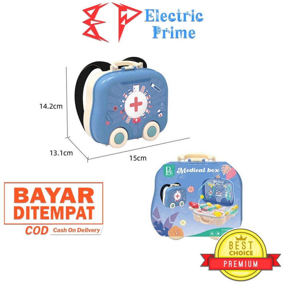 Mainan Peran Edukasi Anak Backpack Role Play Set Kitchen Dressing Medical Ice Cream Toys