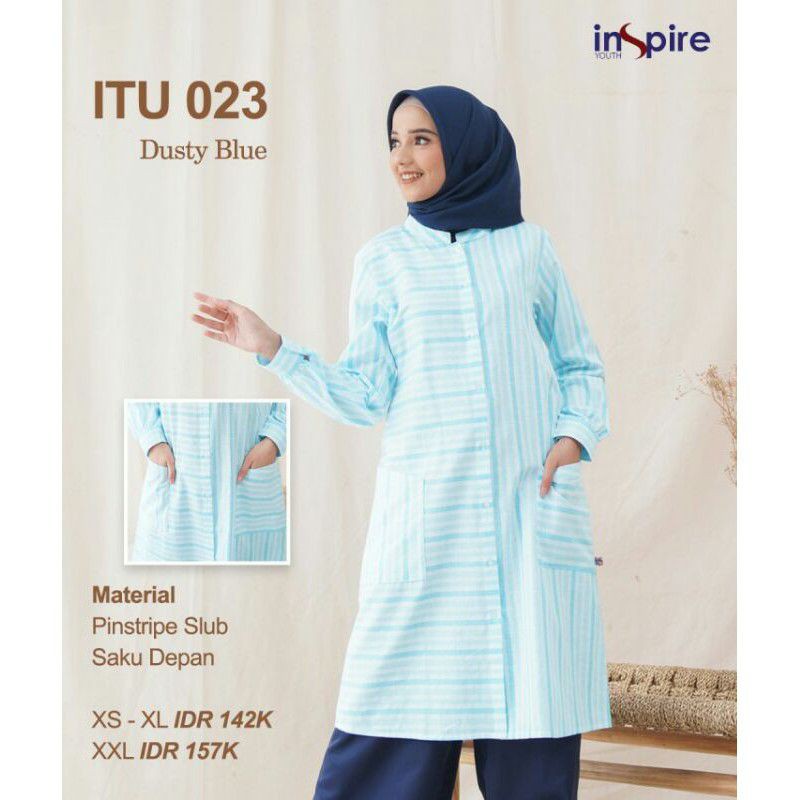 Tunik Inspire ITU 023 DUSTY BLUE L/XL