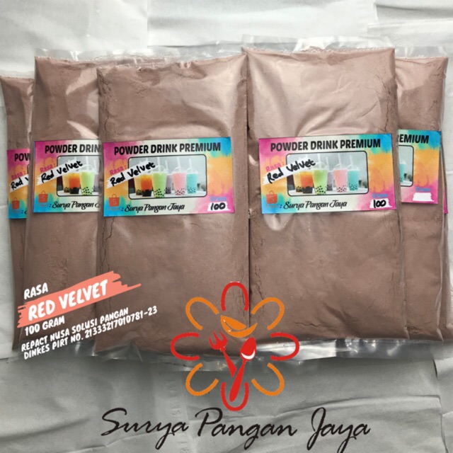 

100gr bubuk minuman halal powder drinks bubble tea RED VELVET 100g