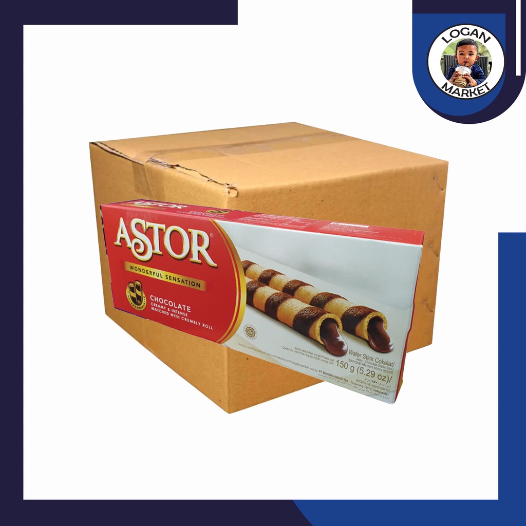 Dus Karton Astor Kotak Coklat Wafer Stick Stik 150gr 150gram 150 gram Isi 20