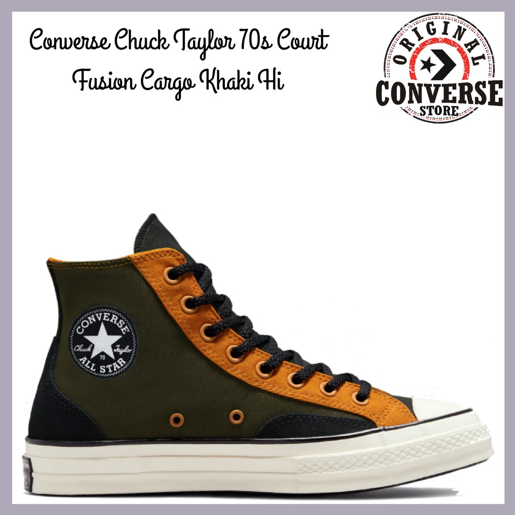 ORIGINAL CONVERSE CHUCK TAYLOR 70s COURT FUSION CARGO KHAKI Hi 171685C MENS