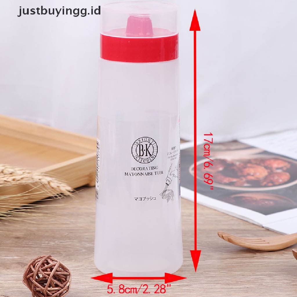 (Justbuyingg.Id) Botol Dispenser Saus / Kecap / Minyak 4 Lubang 300ml Bahan Resin Untuk Dapur