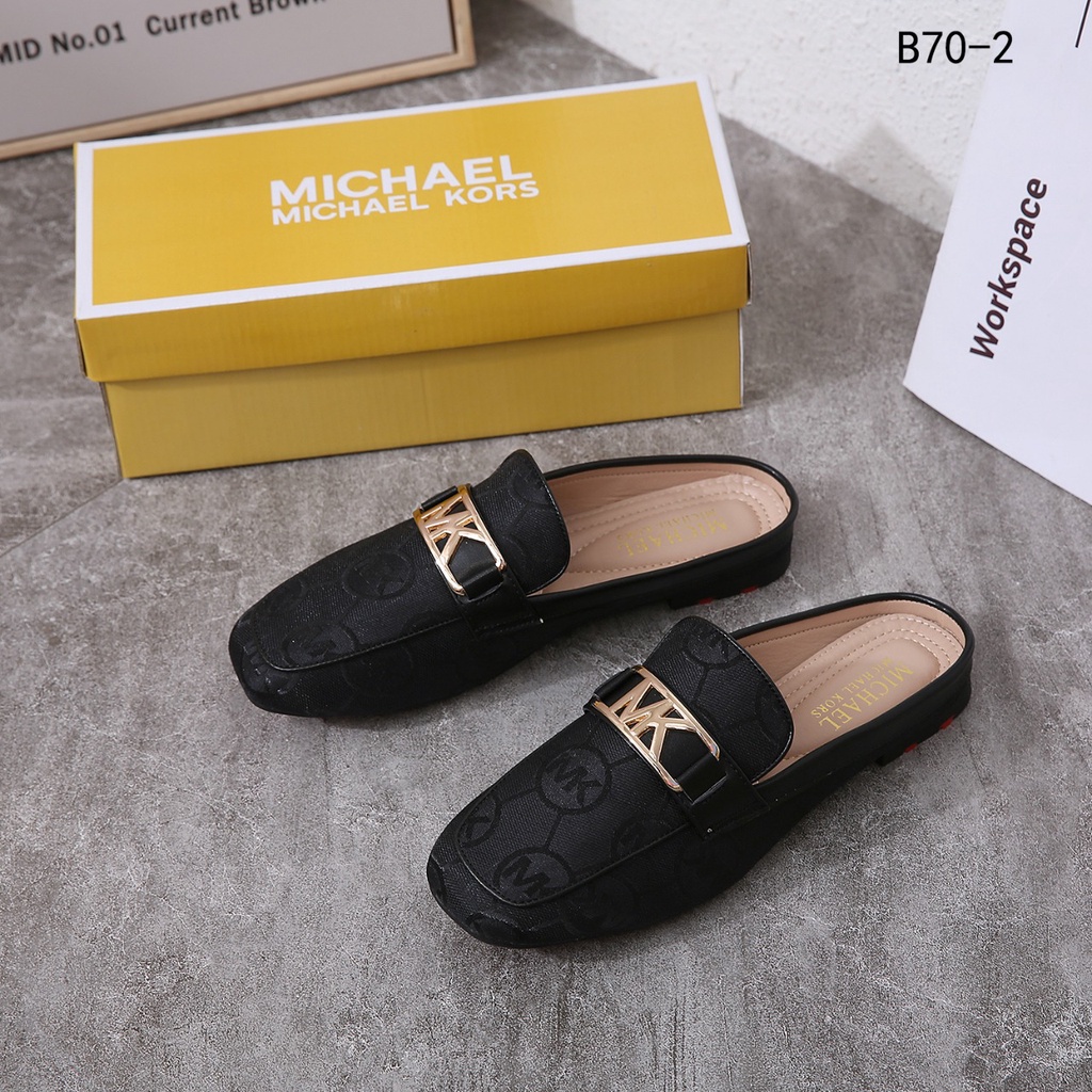 Canvas Flat Mules B70-2