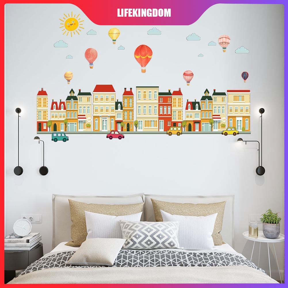 Life Daily Waterproof Pvc Sunny City Wall Stickers Kids Bedroom