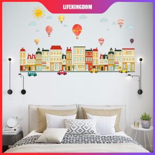 Life Daily Waterproof Pvc Sunny City Wall Stickers Kids Bedroom Home Decor