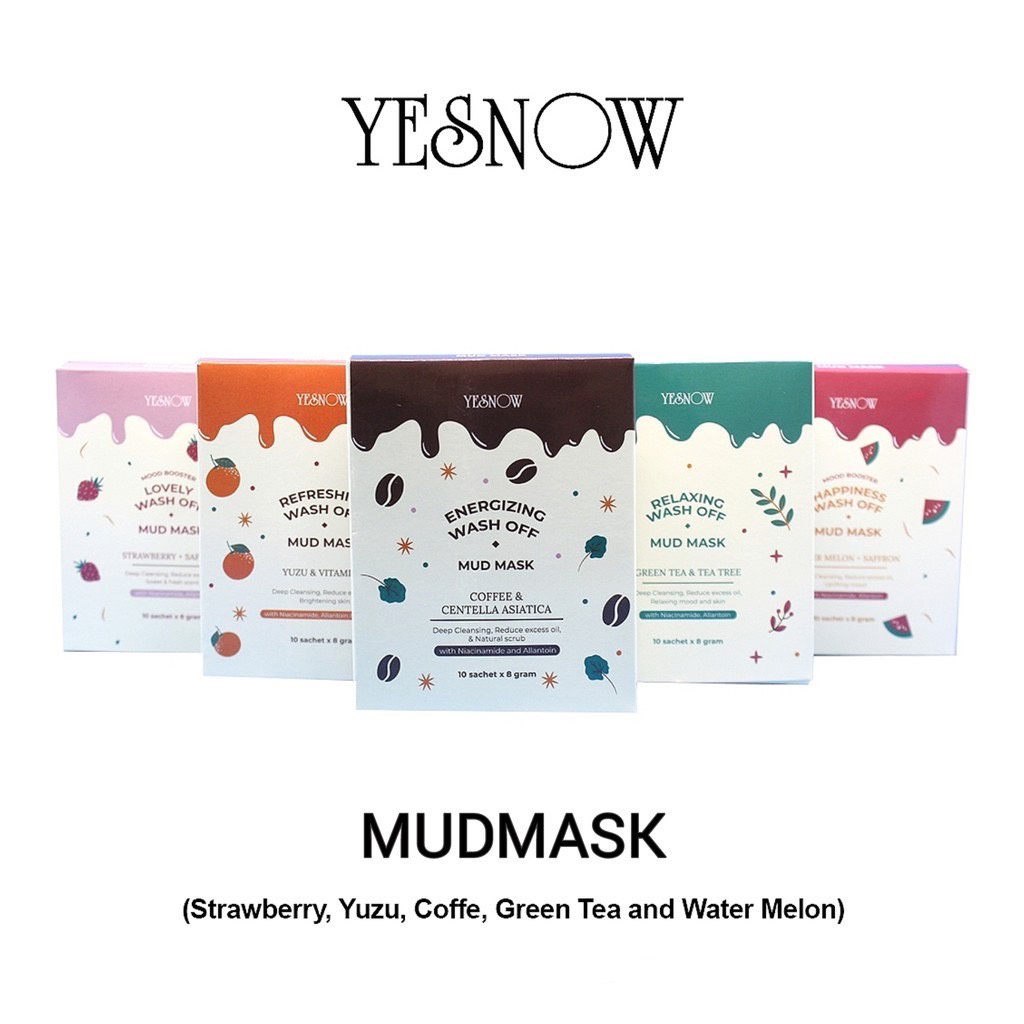 Yesnow Relaxing Wash-Off Mud Mask | Masker Wajah [Sachet]