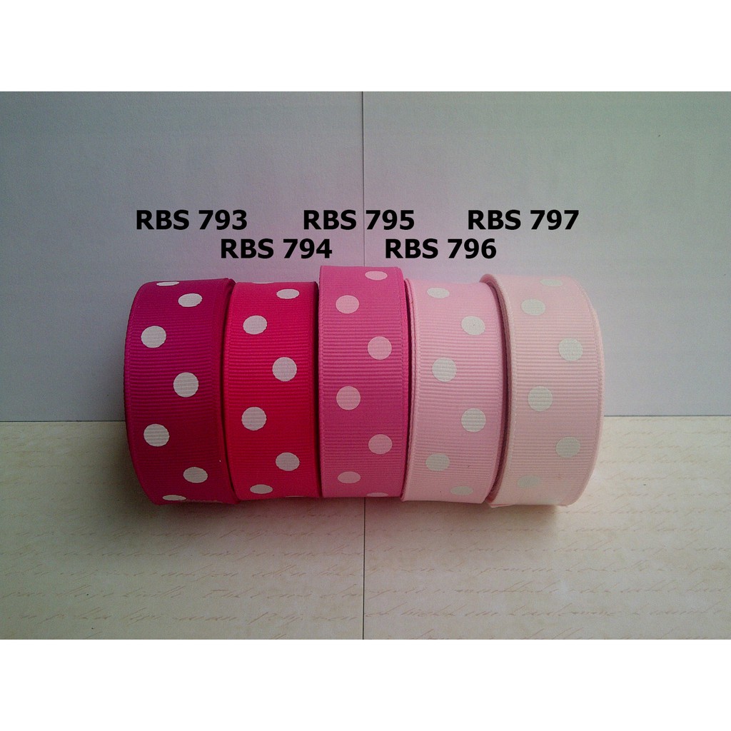 

[10 YARD] PITA GROSGRAIN MOTIF POLKADOT SALE RBS 793,794,795,796,797