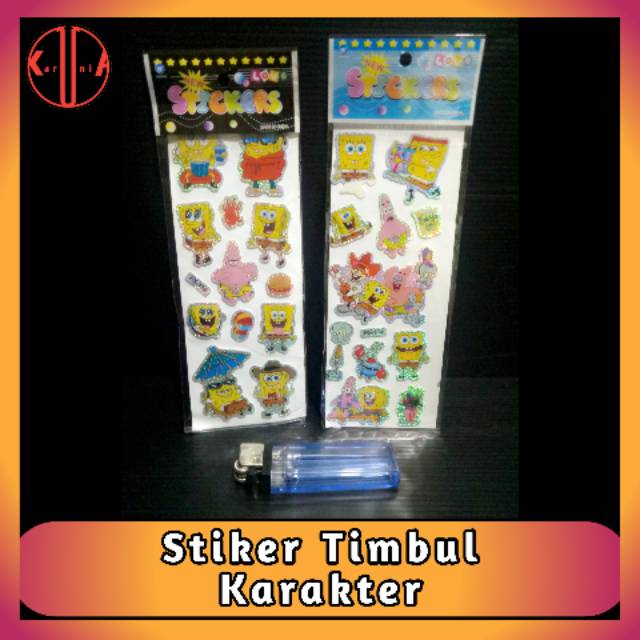 Stiker Sticker Timbul Karakter