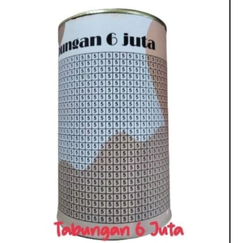 Celengan Target 6 Juta - 5 K Cokelat Buka Tutup / Celengan Viral Tiktok / Celengan Target Murah