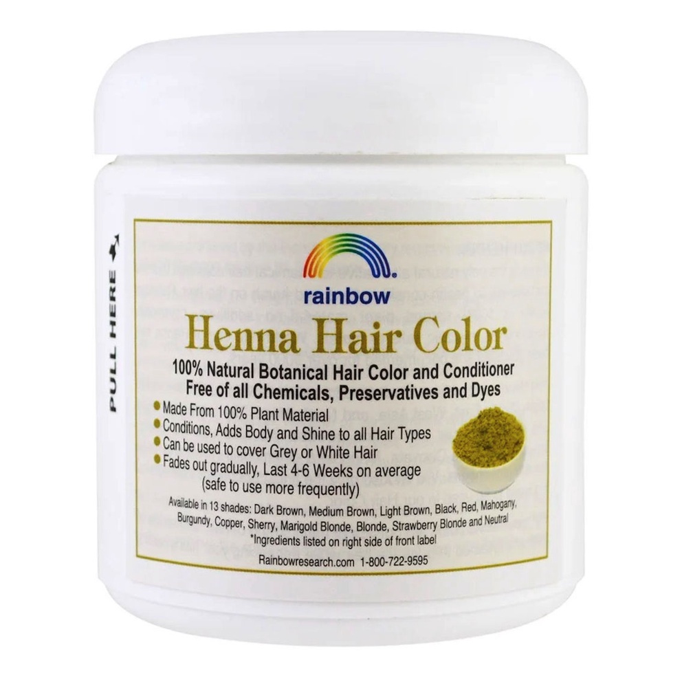 Rainbow Research Henna Medium Brown 113g Pewarna Rambut Herbal ORI USA