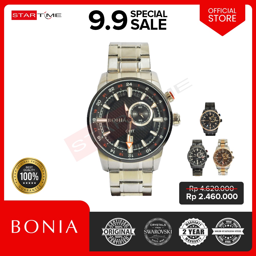 Jam Tangan Bonia Jam Tangan Pria B10253 Original