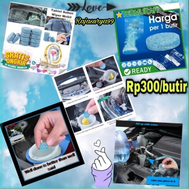 BLUE Tablet-Penghilang Jamur Kaca Mobil, Toilet, Kaca Jendela, Kaca Etalase, Kaca Spion