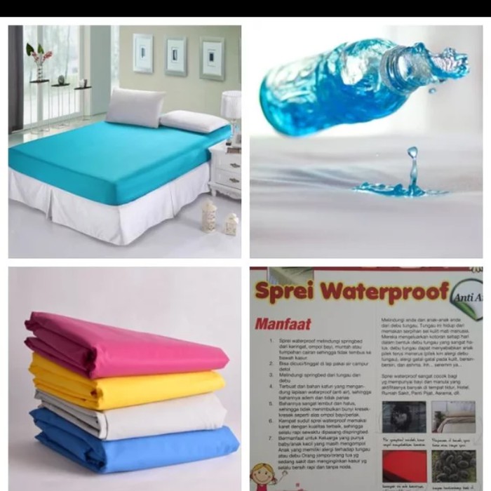 SHINZU Sprei Waterproof Anti Ompol Alas Tidur Warna Putih Ukuran 100 200 Z2