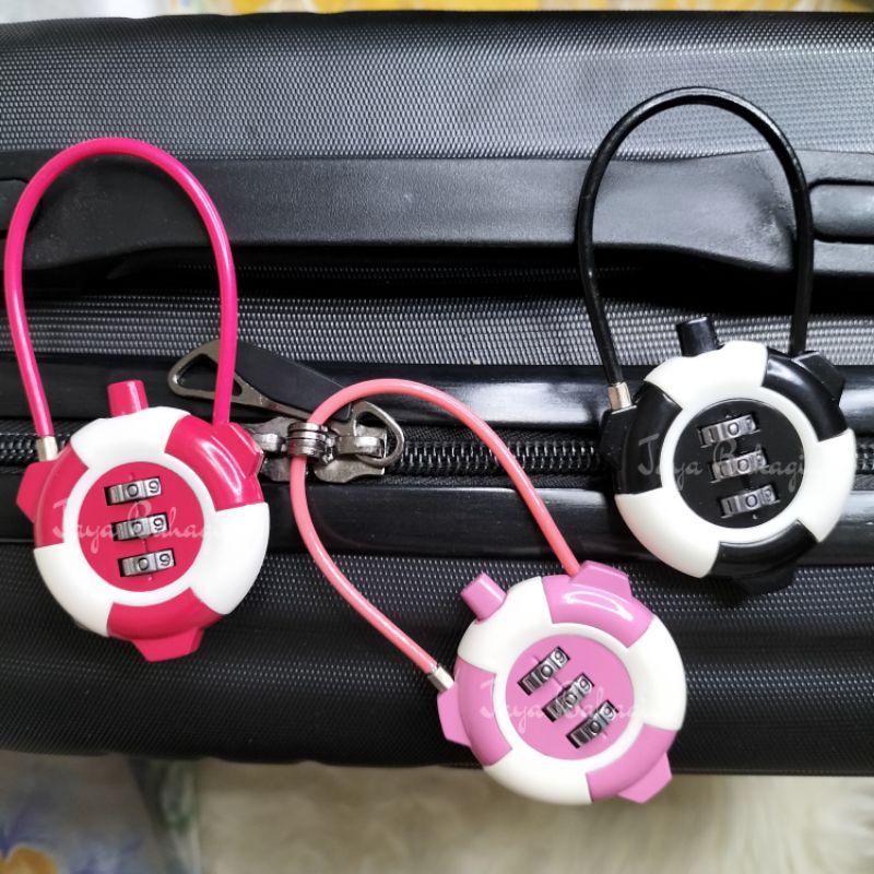 Gembok Mini Koper Tas Travel Time Ori Untuk Resleting Pad Lock Kombinasi 3 Angka