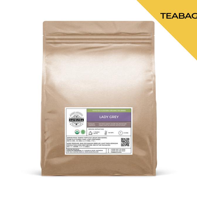 

[[BISA COD]] LADY GREY | Pouch | Cocodeli by Haveltea Organic | Teh Hitam Bergamot - 30 Tea Bags