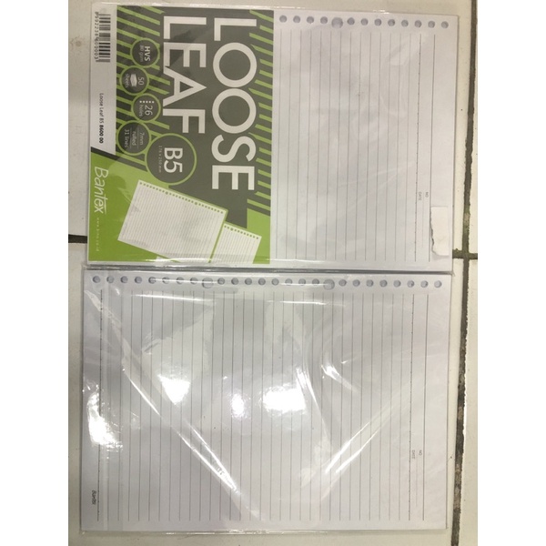 

refil binder bantex loose leaf bergaris b5 isi 50