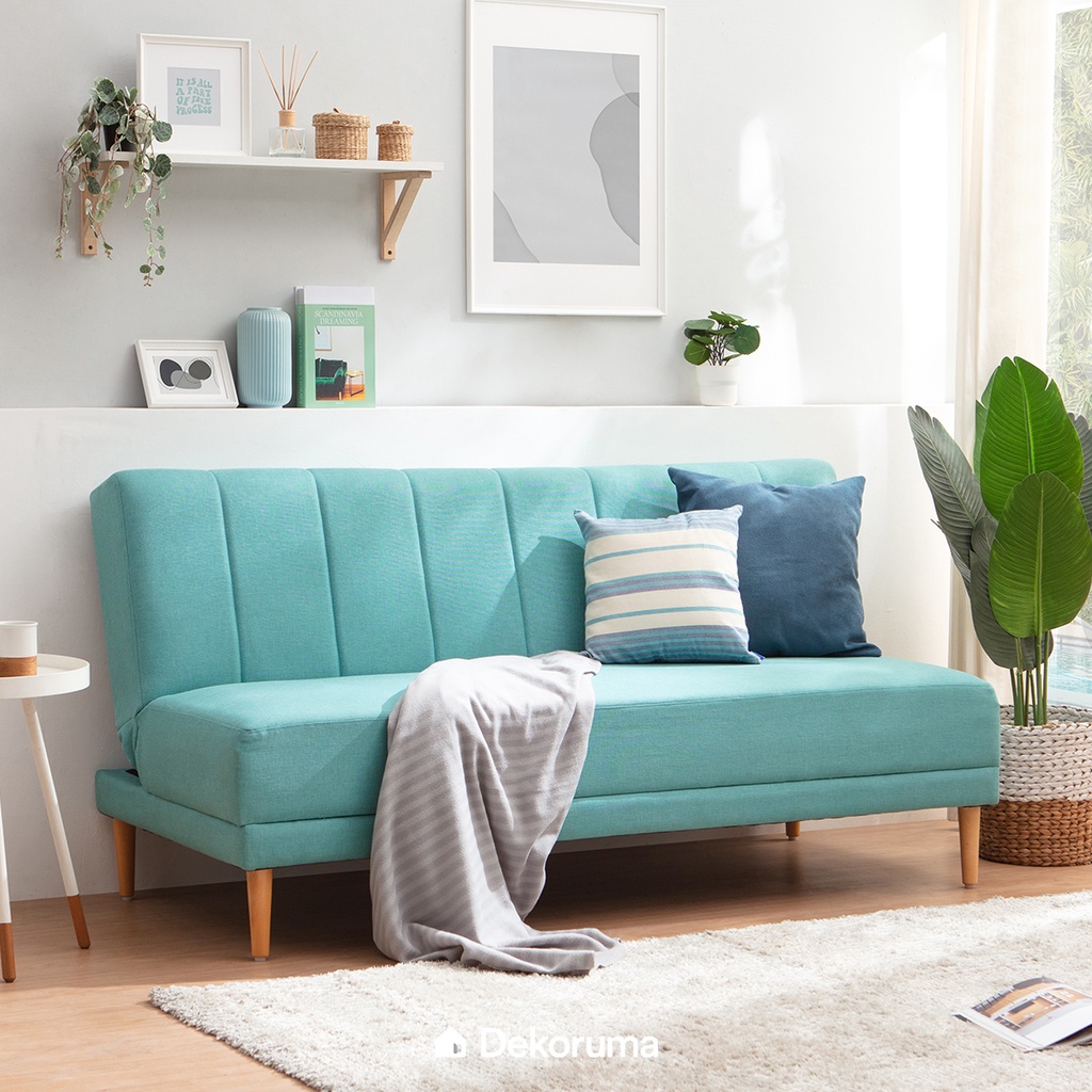 Dekoruma SAKA Sofabed Teal - Sofa Lipat Tidur