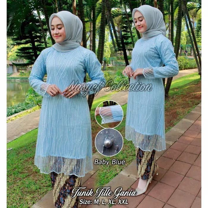 kebaya tunik tulle gania masakini