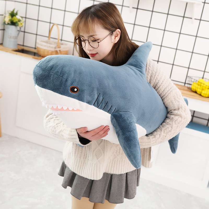 Jual 15-140cm Giant Shark Plush Toy 