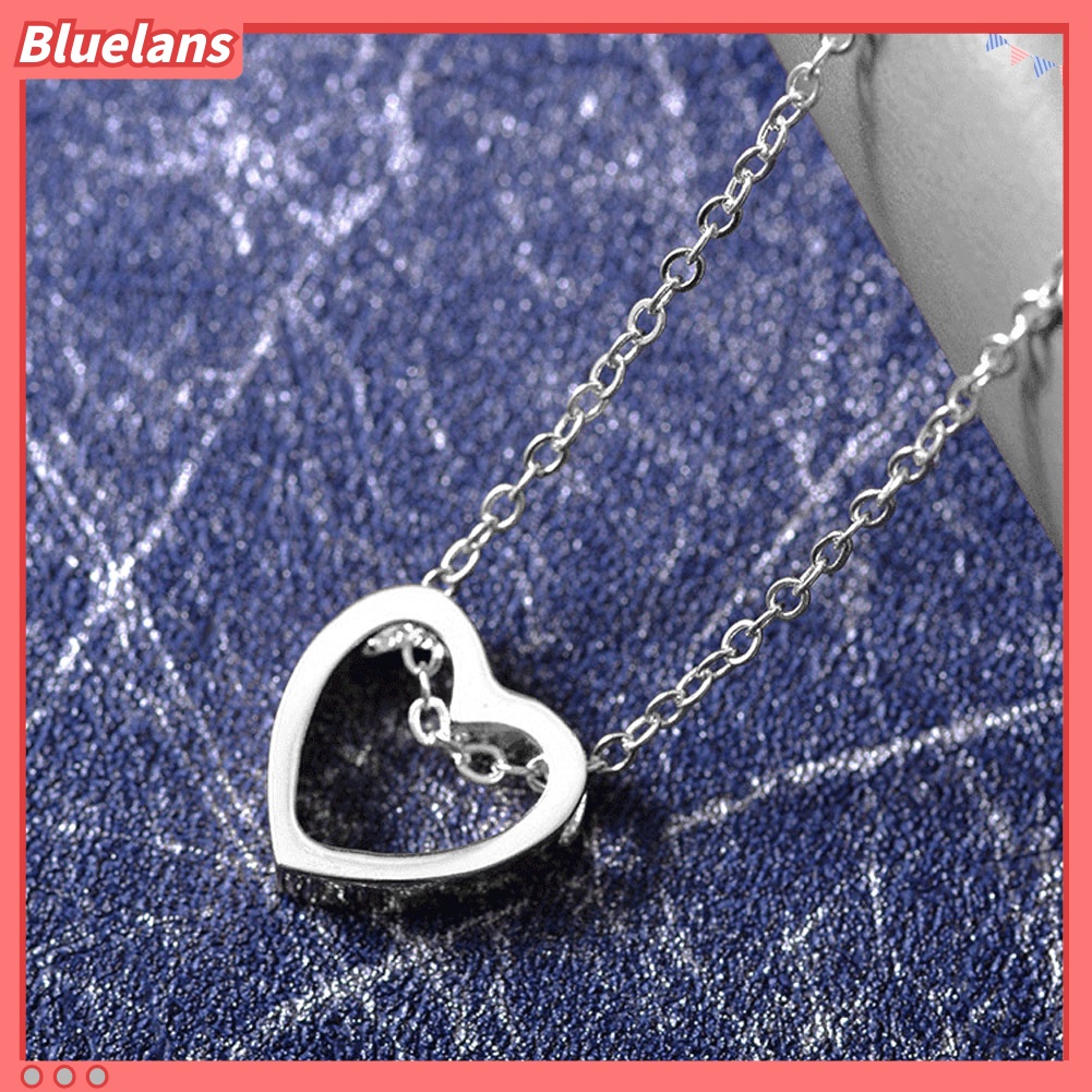 Bluelans Romantic Loving Heart Pendant Hollow Necklace Party Women Lovers Jewelry Gift