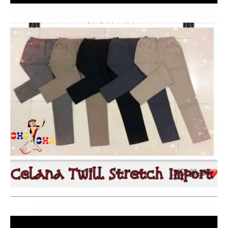 CELANA TWILL STRETCH IMPORT/CELANA WANITA/CELANA STRETCH