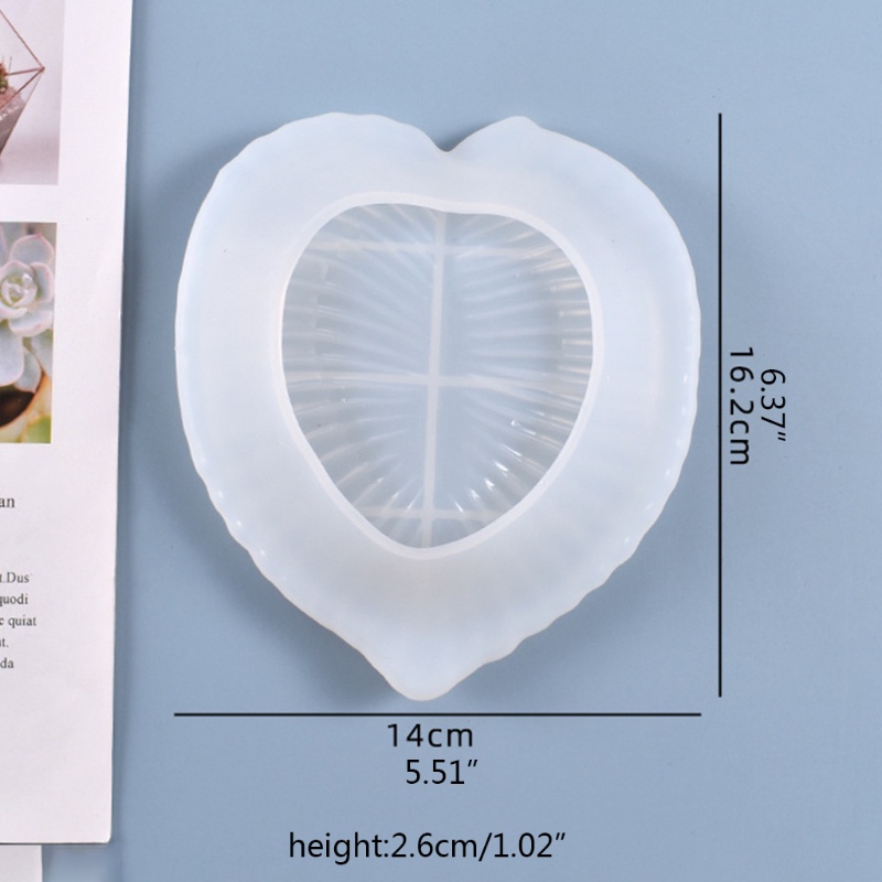 SIY  Crystal Epoxy Resin Mold Heart-shaped Leaf Fruit Storage Tray Casting Silicone Mould DIY Crafts Decorations Making Tools