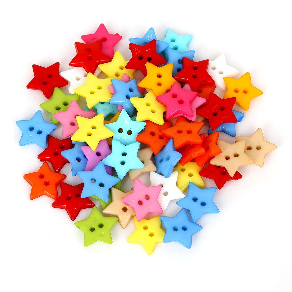 50-100 Pcs Cinta Hati Bulat Bintang Mix Bentuk DIY Scrapbooking Kartun Kancing Kancing Plastik Pakaian Anak Jahit