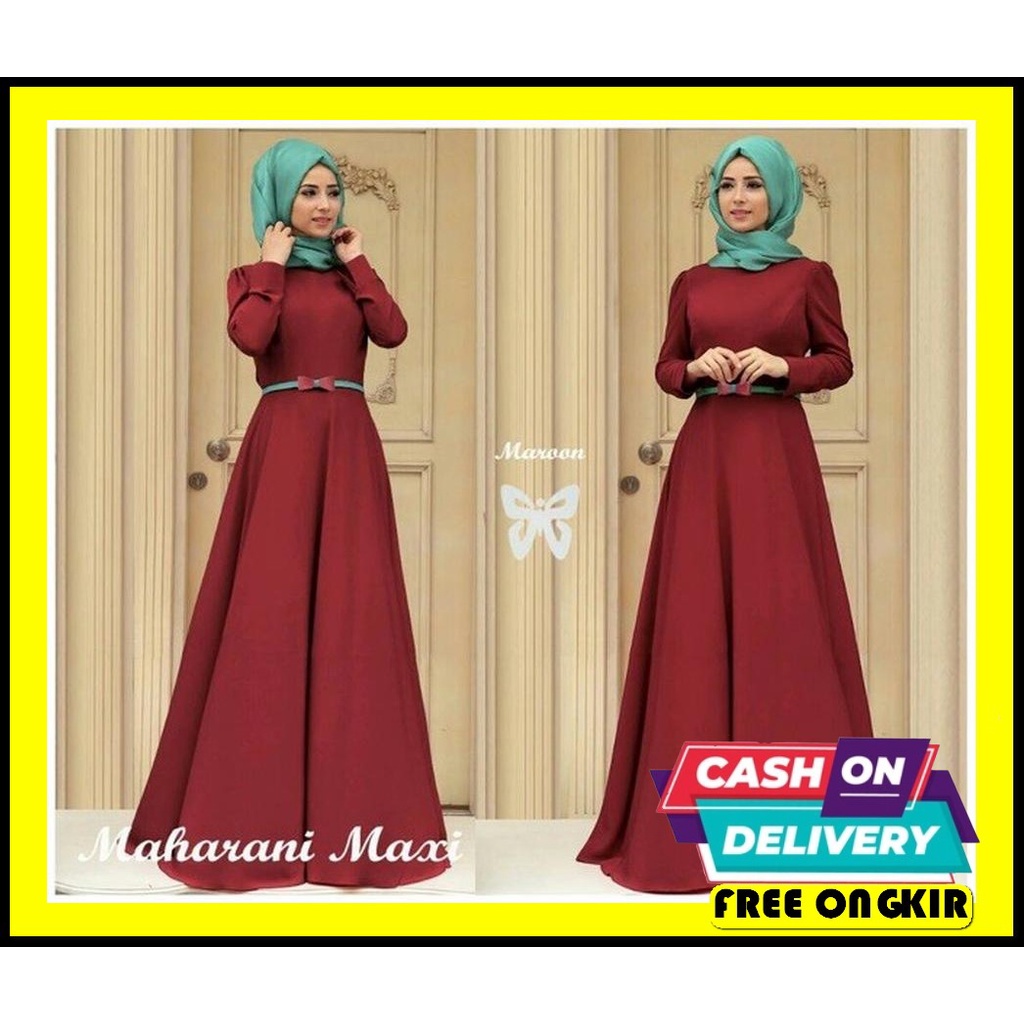 Dres Kondangan Wanita Gamis Lebaran Bju Dress Bajuelan Baju Dres Fashi Bjd - Maxi Dress Wanita Baha