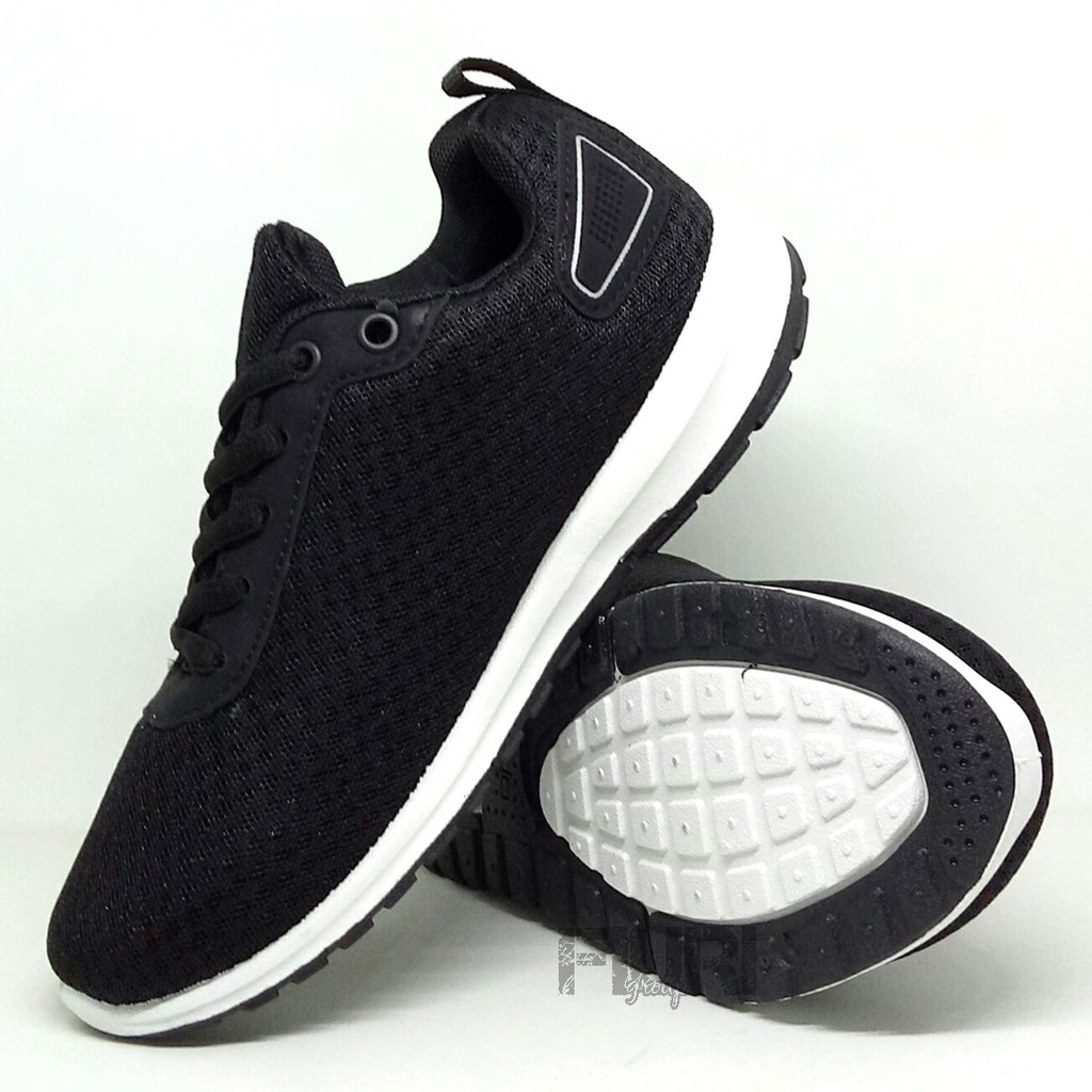 FIURI - ANDO ORIGINAL - ZORA 33-40 HITAM PUTIH - SEPATU SNEAKERS SPORT KANVAS SOL KARET ANAK PEREMPUAN - SEPATU KETS TRENDY WANITA - SEPATU OLAHRAGA LARI FITNES SENAM KERJA KULIAH SEKOLAH SD SMP SMA BERTALI CEWEK MURAH PROMO DISKON BONUS KAOS KAKI