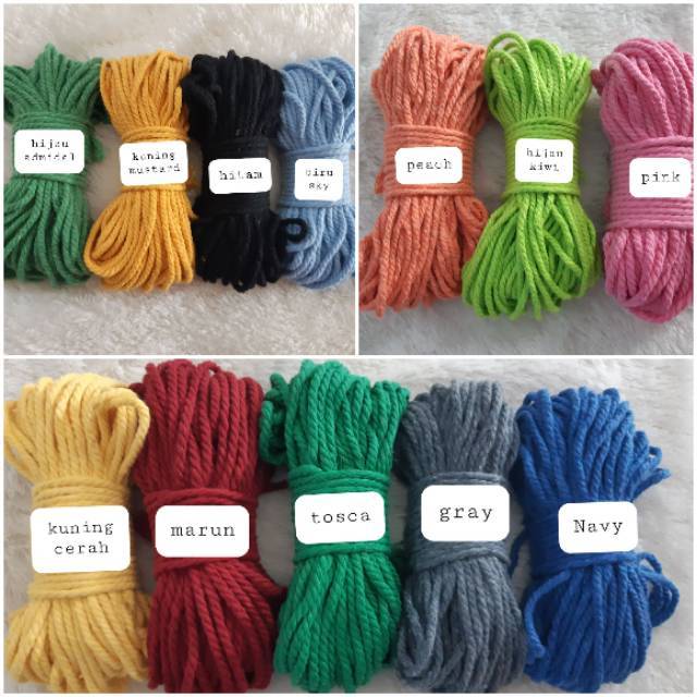 Benang macrame per ikat 24 m macrame rope Shopee Indonesia Benang macrame per ikat 24 m macrame rope Shopee Indonesia