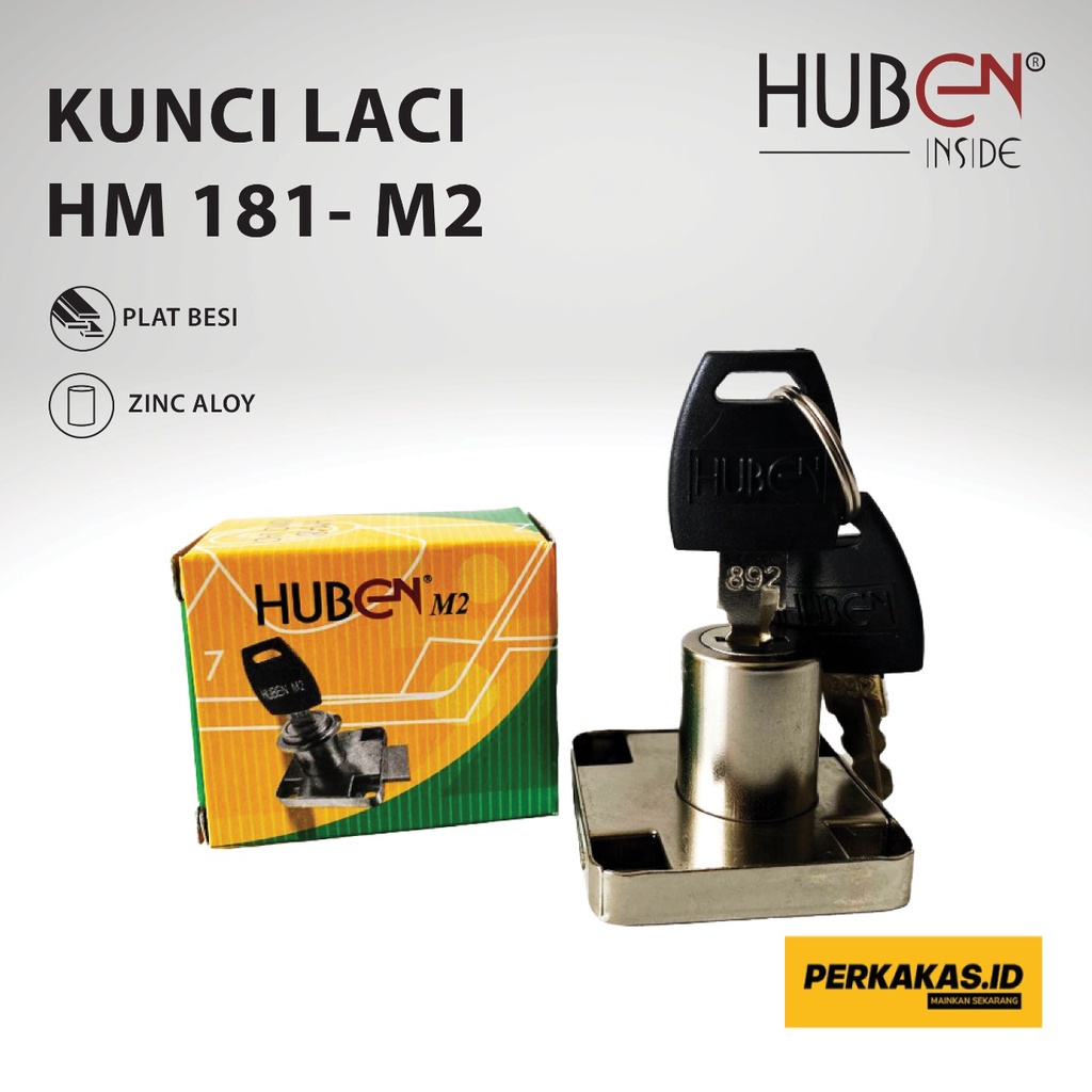 Kunci Lemari Laci Kayu ASLI HUBEN HM181-M2