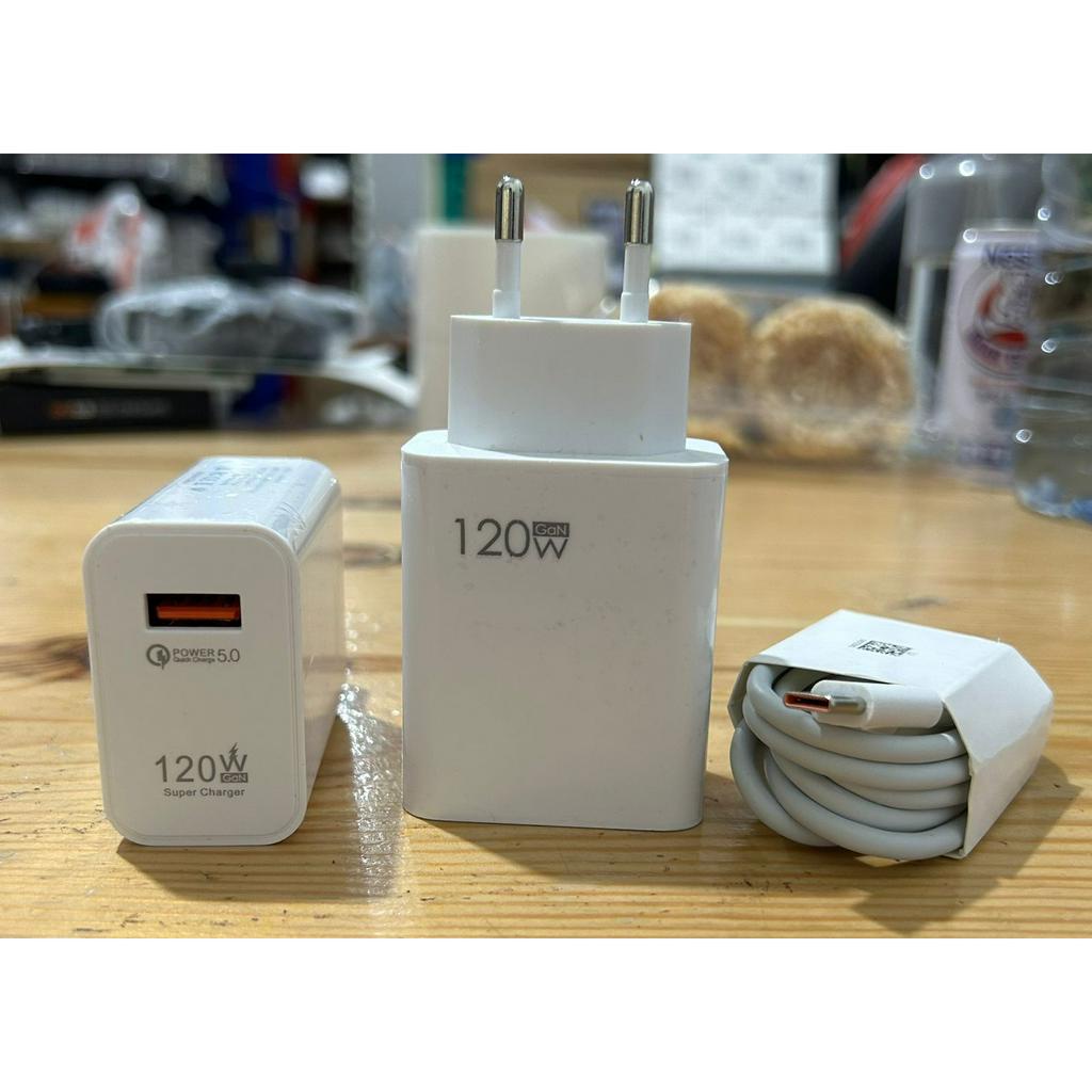 Charger USB 120W Fast Charging QC3.0 6A Tipe C Kabel Untuk Andiord Charger Xiaomi 120 Watt / Fast Charging MDY-13-EE + Kabel Type-C Ori 100  kompatibel for oppo Vivo dll