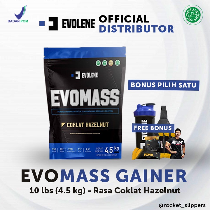 Evolene Evo Mass EvoMass Hazelnut 4500 Gram Gr 4.5 kilogram kg 4500gram 4500gr 10lbs 10 lbs lb