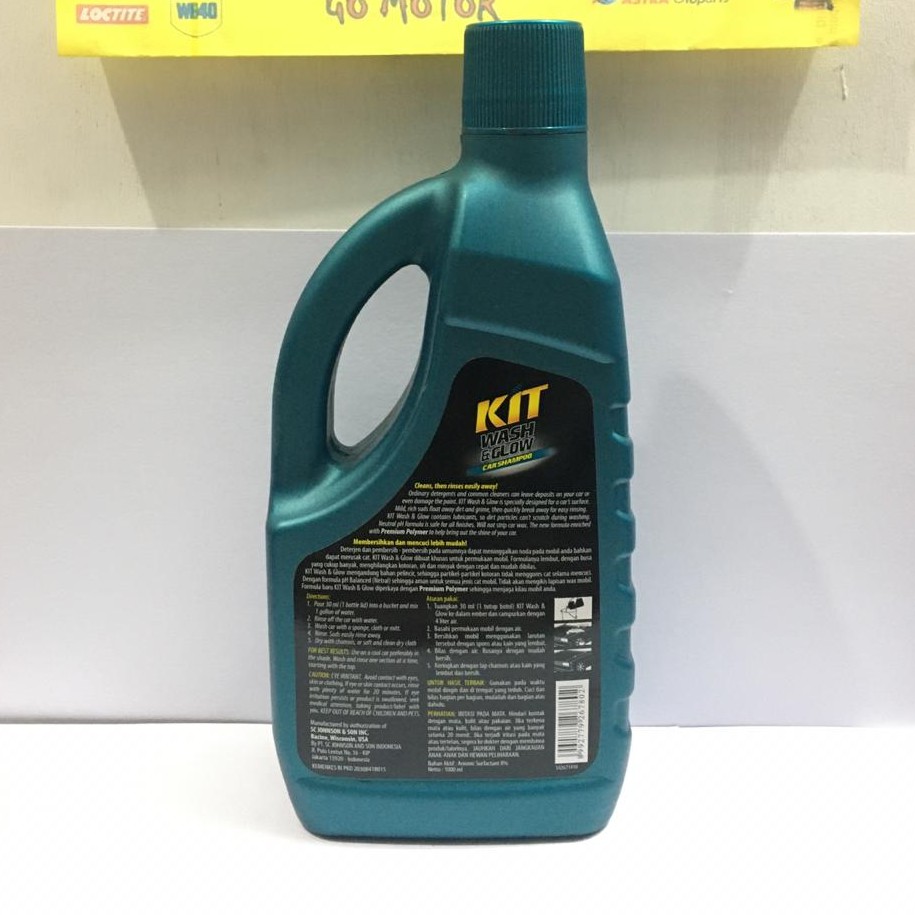 KIT WASH and GLOW CAR SHAMPOO 1L - SHAMPOO MOBIL KIT WASH &amp; GLOW