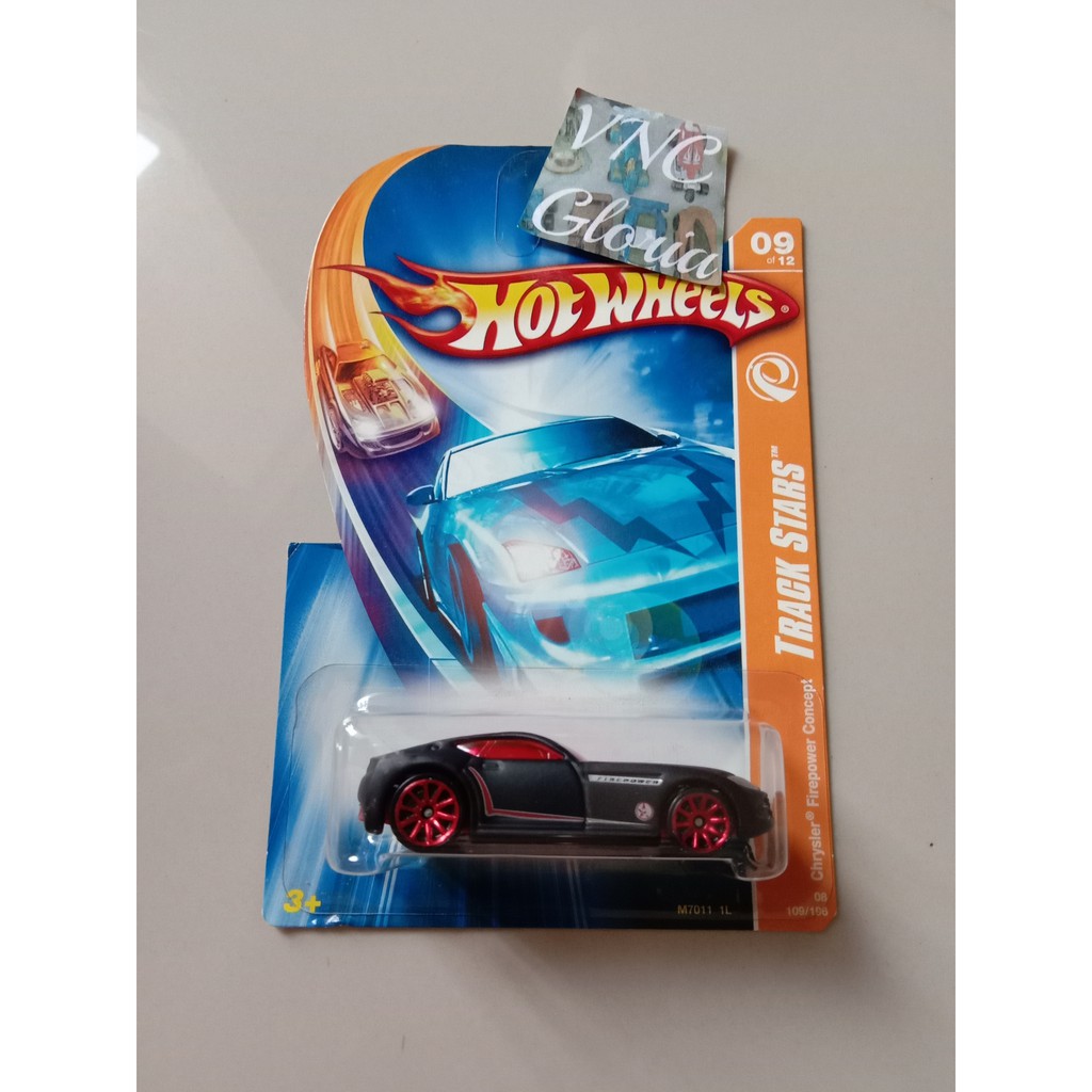 Hot Wheels Chrysler Firepower Concept Black Track Stars Hotwheels HW Mobil Mainan Hitam Balap