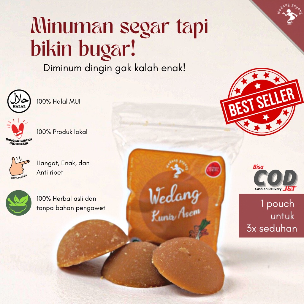 

Wedang Goyang Kunyit Asem Jamu Instan isi 3 pack / 9 seduhan