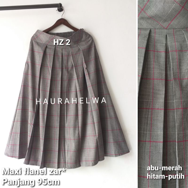 ROK FLANEL IMPORT PANJANG HAURAHELWA /ROK TARTAN FLANEL PANJANG-HZ 2