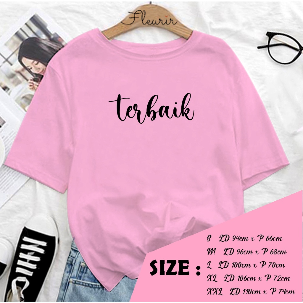 FLEURIR - COD KAOS TERBAIK OVERSIZE KATUN WANITA DEWASA TUMBLR TEE UNISEX