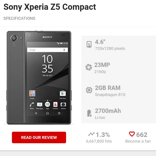 Sony z5 compact