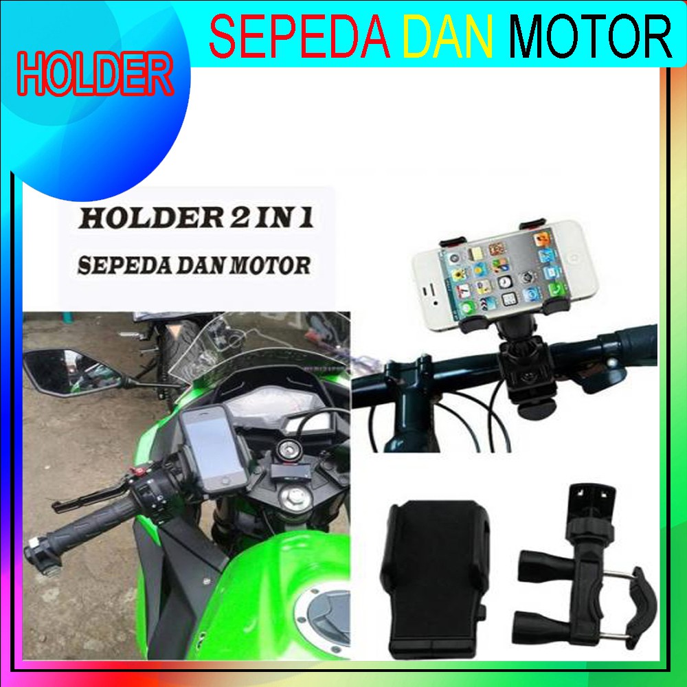 Phone Holder Mobil Panjang /Lize Oval /Lize Ventilasi /WN 1080 /Holder Spion Motor /Sepeda Jepit